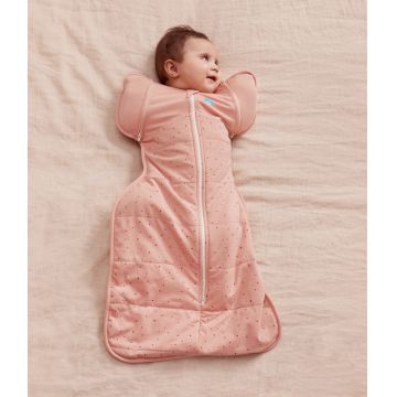 Sac de dormit de tranzitie pentru infasat si rostogolit Love to Dream Swaddle Up Rose L 8.5-11 kg 2.5 Tog