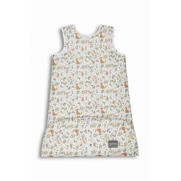 Sac de dormit din bumbac 0-24 luni Grow with me Forest Ivory Sleepee 2,5 Tog