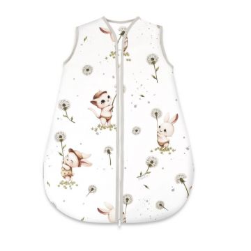 Sac de dormit, MimiNu, Pentru bebelusi, De iarna, Din bumbac certificat Oeko Tex Standard 100, Cu fermoar, 70 cm, 2.5 Tog, Cats