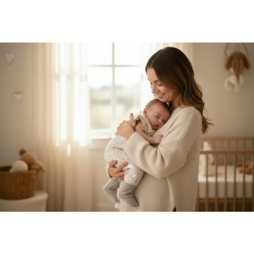 Sac de dormit MimiNu Premium din bumbac cu picioruse 90 cm, marimea S Meadow