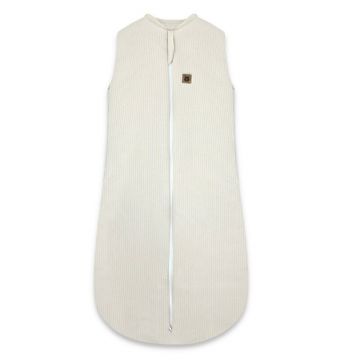 Sac de dormit, MimiNu, Premium, Din bumbac interlock, Materiale certificate Oeko Tex Standard 100, Cu fermoar, 3 - 12 luni, 2.5 Tog, Soft Beige