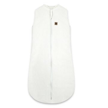 Sac de dormit, MimiNu, Premium, Din bumbac interlock, Materiale certificate Oeko Tex Standard 100, Cu fermoar, 3 - 12 luni, 2.5 Tog, Soft Ecru