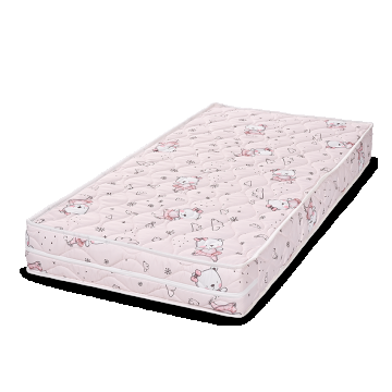 Saltea pentru pat Lorelli Relax Pink Ballerina Bear din spuma elastica 60x120x12 cm