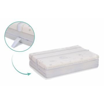 Saltea pliabila pentru copii Fillikid White Blue 120x60x4 cm