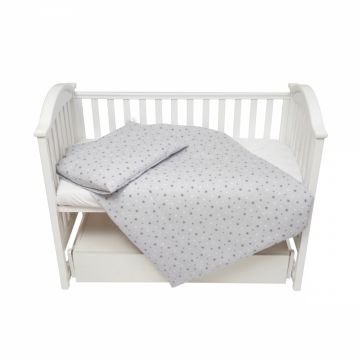 Set de lenjerie din bumbac pentru patut cu 3 piese Twins 120x60 cm