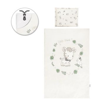 Set lenjerie de pat Lorelli Cosy 5 piese Jungle Bej