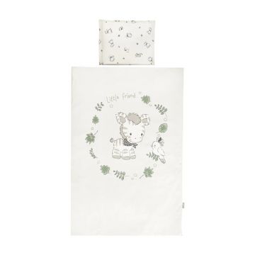 Set lenjerie de pat Lorelli Cosy Ranforce 3 piese Jungle Bej