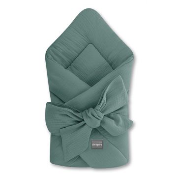 Wrap Babyhorn pentru nou nascut Ocean Green Sleepee