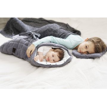 Wrap cu urechi Babyhorn pentru nou nascut Royal Baby Denim Sleepee