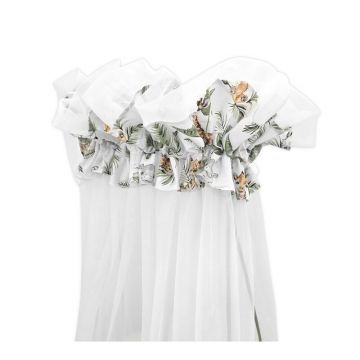 Baldachin, Qmini, Din tull, Mare, Cu funda din bumbac, Dimensiune 400x170 cm, Materiale certificate Oeko Tex Standard 100, Safari