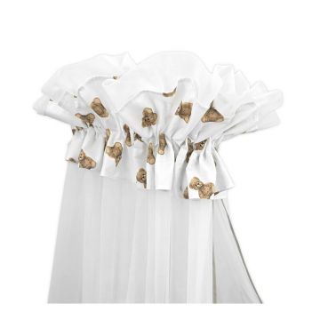 Baldachin, Qmini, Din tull, Mare, Cu funda din bumbac, Dimensiune 400x170 cm, Materiale certificate Oeko Tex Standard 100, Teddy Toys