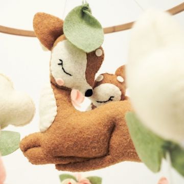 Carusel pentru patut cu brat de prindere Neno Rosi