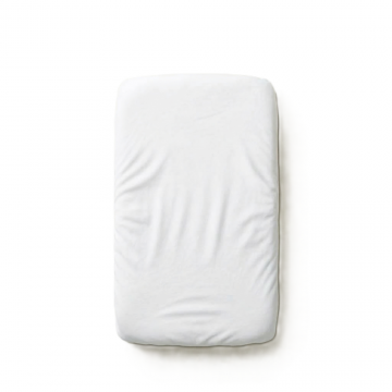 Cearceaf 2 in 1 impermeabil din bumbac organic 90x50 cm Twindeco Alb