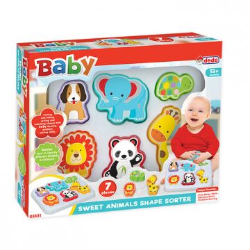 Jucarie de sortare, Dede, Animale Dragute, 7 piese