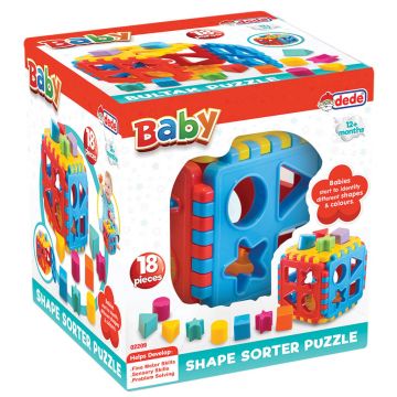 Jucarie de sortare, Dede, Baby Shape Sorter Puzzle, 18 piese