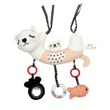 Jucarie pentru patut si carucior, Bocioland, Multifunctionala, Kitten