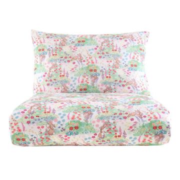 Lenjerie de pat pentru copii din bumbac pentru pat de o persoanÄ135x200 cm Meadow Bunnies âu0080Belle & Boo