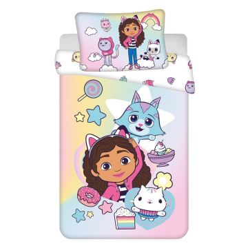Lenjerie de pat pentru copii din bumbac pentru pÄtuÈ100x135 cm Gabby's Dollhouse 