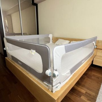 PACHET: 3 Bariere protectie pat copii, Rabatabile, pat de 200x200 cm