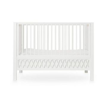 Pătuț alb cu înălțime reglabilă/co-sleeping 60x120 cm Harlequin – Cam Cam Copenhagen