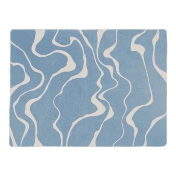 Pătură albastră/crem 150x200 cm Felu – noo.ma