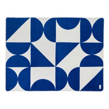 Pătură albastră/crem 150x200 cm Tul – noo.ma