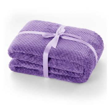 Pătură din microfibră DecoKing Henry, 150 x 200 cm, mov