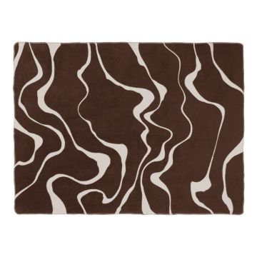 Pătură maro/crem 150x200 cm Felu – noo.ma