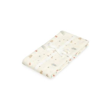 Pătură pentru copii galben-deschis din bumbac organic de înfășurat 120x120 cm Off-White – Cam Cam Copenhagen