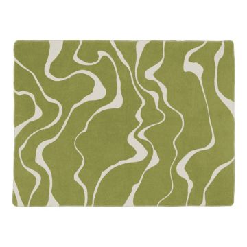 Pătură verde/crem 150x200 cm Felu – noo.ma
