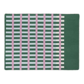 Pătură verde/roz 160x200 cm Onu – noo.ma