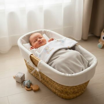 Paturica pentru copii BabyMam Pink Unicorn, realizata cu doua fete din bumbac si din plus pufos, dimensiune 75 x 50 cm