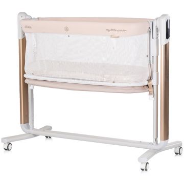 Patut pentru copii Chipolino Ultima Beige cu leganare si laterala culisanta