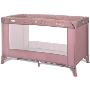 Patut Pliabil Carina 1 Nivel Geanta de Transport Pink Stars