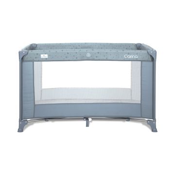 Patut pliabil pentru copii Carina Blue Stars cu geanta de transport