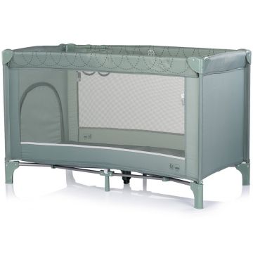 Patut pliabil pentru copii Chipolino Capri Matcha, intrare laterala cu fermoar, geanta pentru transport