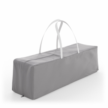 Patut pliabil pentru copii Kinderkraft Leody UP Grey cu 2 nivele, dimensiuni 120x60 cm