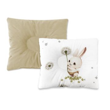 Perna bebelus, MimiNu, Profilata, Cu doua fete, Cu functie anti-soc, Pufoasa, Din catifea si bumbac, Materiale certificate Oeko Tex Standard 100, 23x26 cm, Velvet Cats