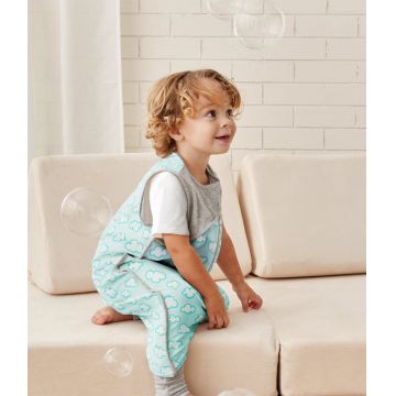 Sac de dormit cu picioruse si maneca scurta Love to Dream 0.2 Tog 4 ani Turquoise