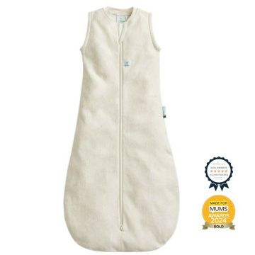 Sac de dormit, ErgoPouch, Jersey, 3-12 luni, 6-10 kg, TOG 0.2, Bumbac organic, Fermoar bidirectional, Lavabil la masina, Croiala slim fit, Certificat non-toxic, Premiat in Australia, Crem