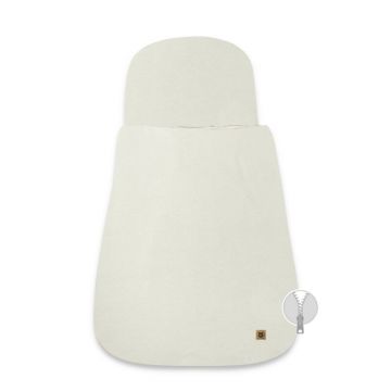 Sac de dormit multifunctional, MimiNu, Pentru patut, landou sau cosulet, Din bumbac interlock plin, Materiale certificate Oeko Tex Standard 100, Beige