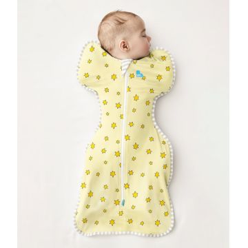Sac de dormit pentru infasat Love to Dream Swaddle Up Lite Yellow 2-3.8 kg New Born 0,2 Tog