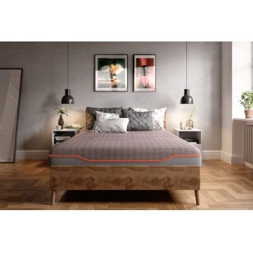 Saltea cu memorie si arcuri individuale Somnart Supreme Pocket Multilayer 200x200x24 cm husa detasabila
