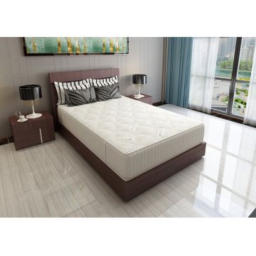 Saltea cu memorie si arcuri Silver Evolution Pocket Spring 120 x 200 x 30 cm cu husa tricot silver