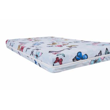 Saltea cu memorie Somnart Memory 60x120x10 cm husa impermeabila, model fluturi