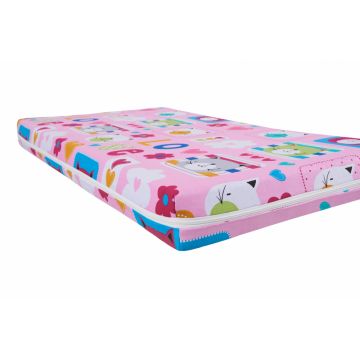 Saltea cu memorie Somnart Memory 70x140x10 cm husa impermeabila, model flori