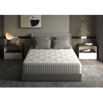 Saltea cu memorie Somnart Silver Relax 200 x 200 x 24 cm cu husa tricot silver