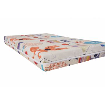 Saltea cu spuma poliuretanica Somnart Ortopedica 70x140x10 cm husa impermeabila, model bufnita