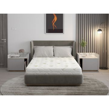 Saltea din spuma poliuretanica Somnart Confort 4Family Aloe Vera 100 x 200 x 14 cm cu husa detasabila