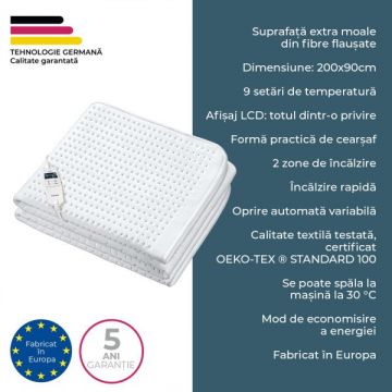 Saltea electrica tip cearsaf Beurer UB 101